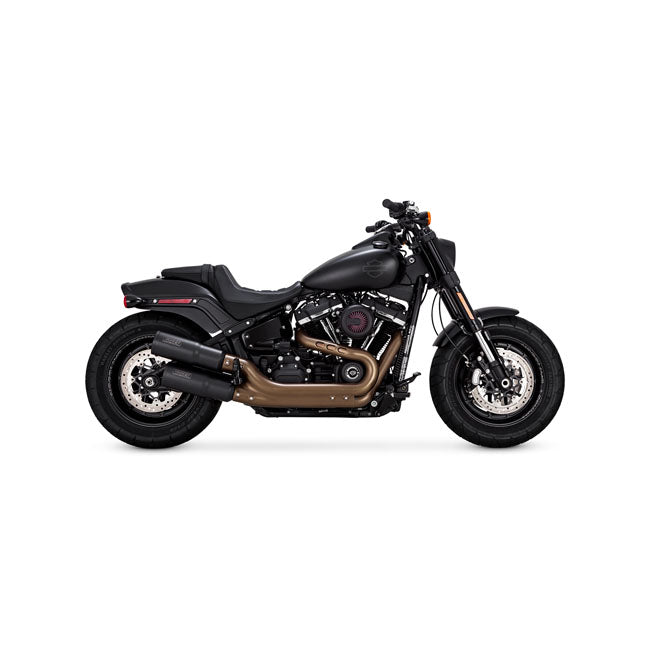 Vance & Hines Hi-Output Slip-On Mufflers. Black – Softail: 2018–2020 Fxfb Fat Bob 107…