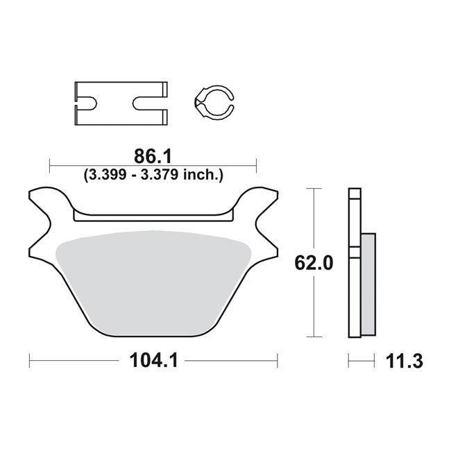 Sbs Brake Pads Street Carbon Tech – Rear: L1987–1999 Big Twin; Twin Cam; XL…