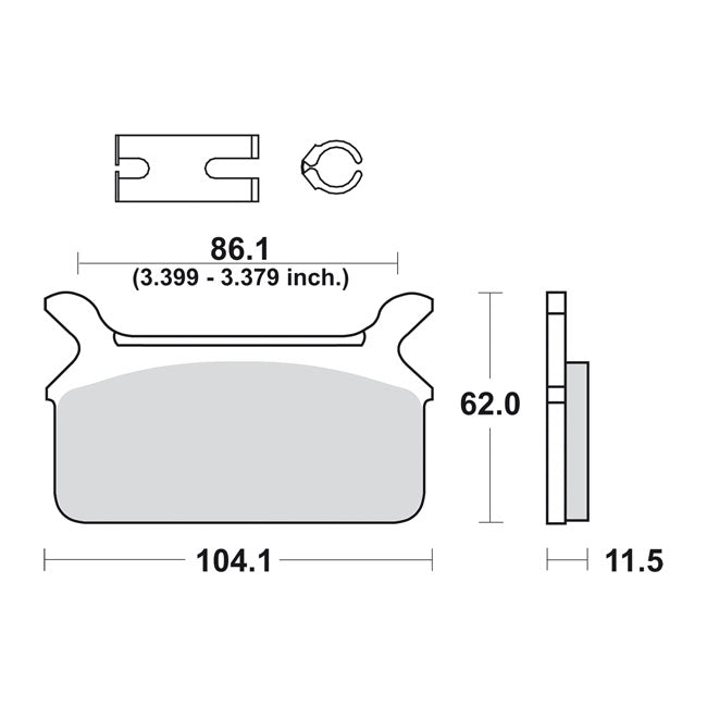 Sbs Brake Pads. Street Excel Sinter – Rear: 1986–1999 FLT/Touring