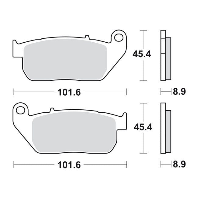Sbs Brake Pads. Street Excel Sintered – Front: 2004–2013 XL Sportster
