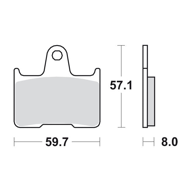 Sbs Brake Pads. Street Carbon Tech (Organic) – Rear: 2014–2022 XL Sportster