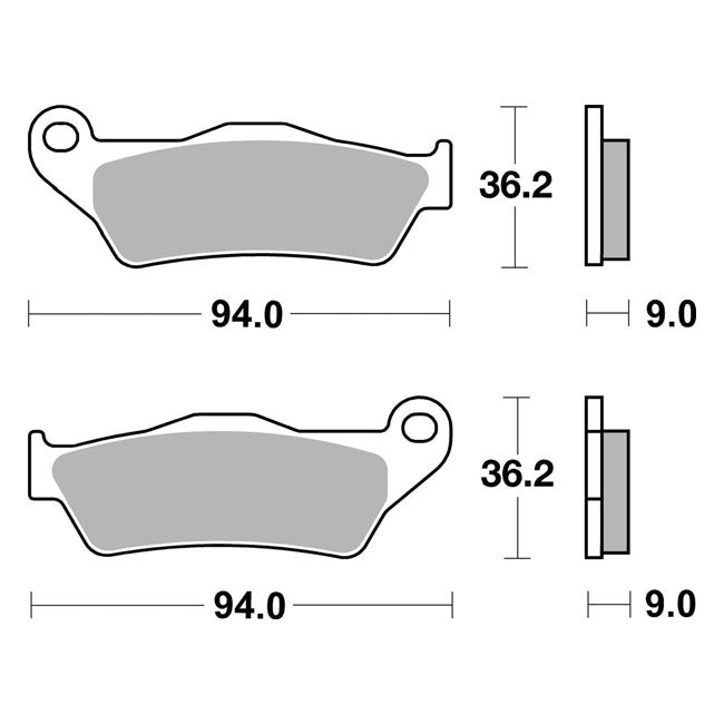 Sbs Brake Pads. Street Ceramic (Organic) – Front/Rear: 2014–2015 XG750/500 Street