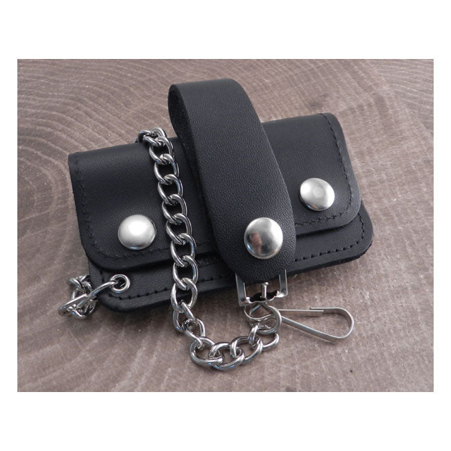 Amigaz Black Leather Biker Chain Wallet Jr