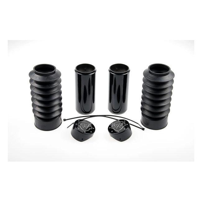 Cult-Werk 6-Piece Fork Tube Cover Kit. Gloss Black. Logo – Softail Breakout: 2018–2019FXBR Breakout…
