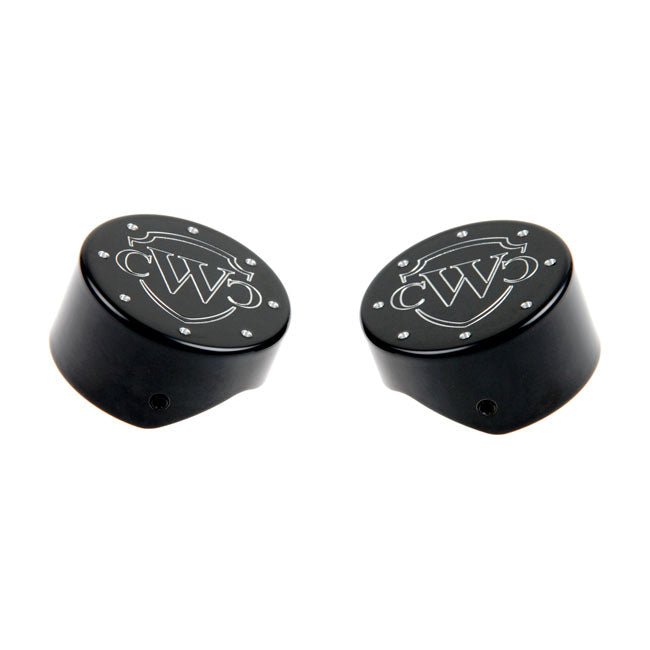 Cult-Werk 2-Piece Fork Tube Cap Bolt Cover Kit. Black, Logo – 2018–2026 Softail Breakout: 2018–2019…