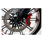 Cult-Werk Front Axle Cover Kit. Gloss Black with Logo – 2018–2025 Softail
