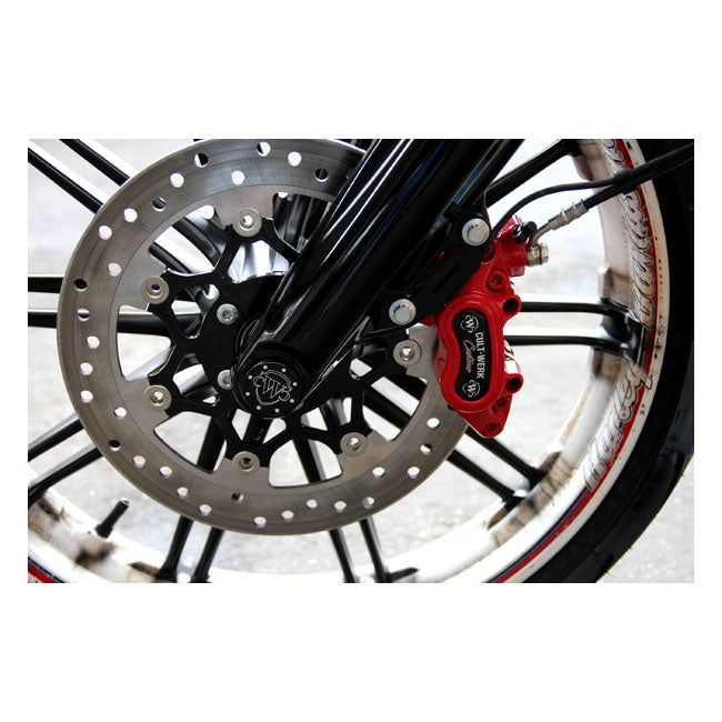Cult-Werk Front Axle Cover Kit. Gloss Black with Logo – 2018–2025 Softail