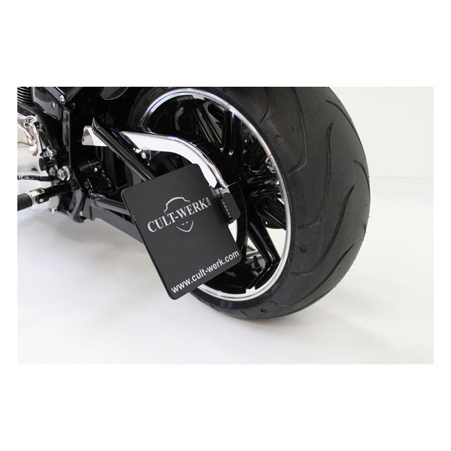 Cult-Werk Side Mount License Plate Bracket, Black. Germany – 2018–2026 Softail