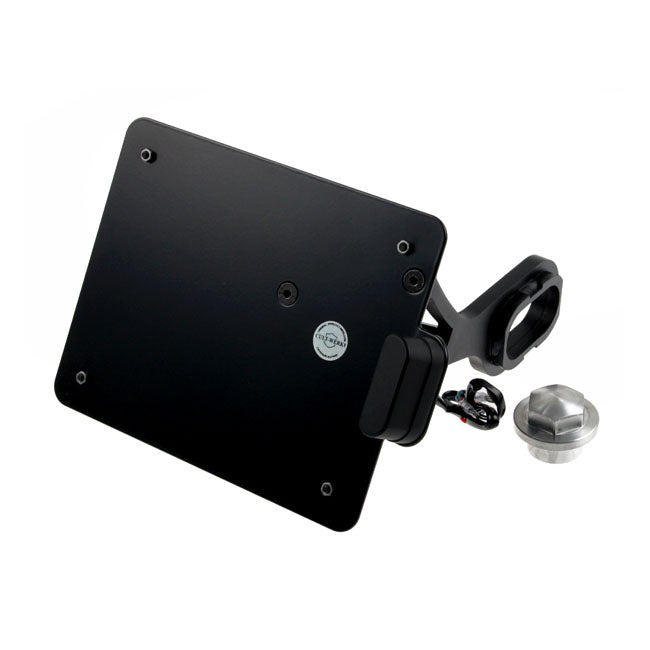 Cult-Werk Side Mount License Plate Bracket Black, Austria – 2018–2026 Softail