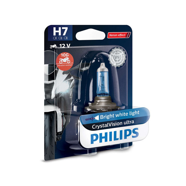 Philips CrystalVision Ultra Moto Headlamp Bulb H7