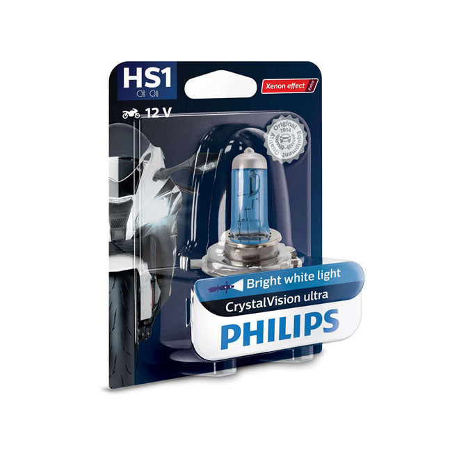 Philips CrystalVision Ultra Moto Headlamp Bulb HS1