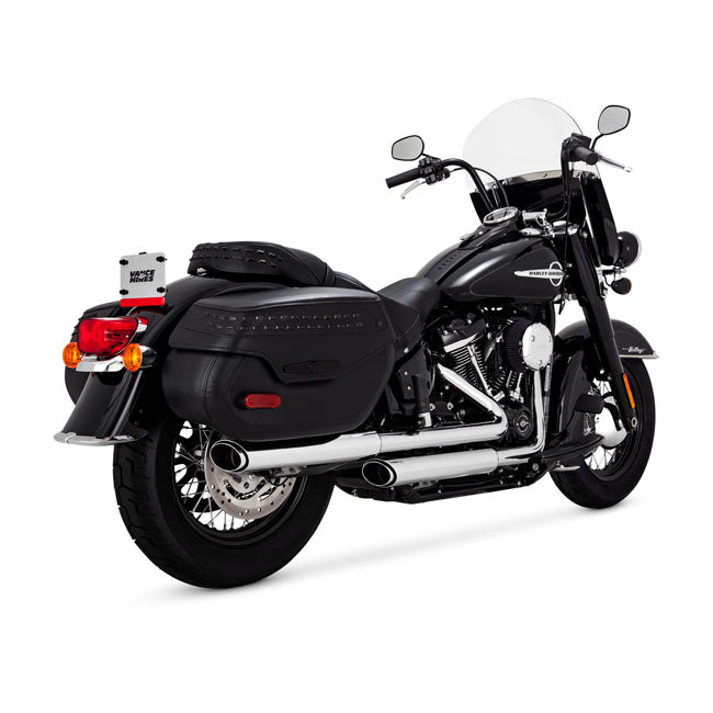 Vance & Hines 3" Twin Slash Slip-Ons 18-20 Softail FLHC/S Heritage, FLDE Deluxe