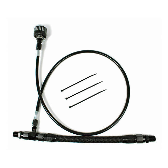 Feuling Oil Tank Breather Kit. Black. Touring – 2002–2006 FLT/Touring