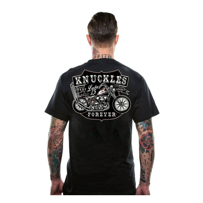Lucky 13 Knuckles T-Shirt Black – S