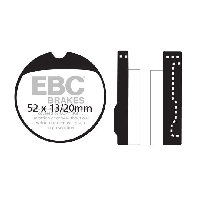 EBC V-pad Semi Sintered Brake Pads – Front: Honda: 1976–1977 CB 750 F/F1…