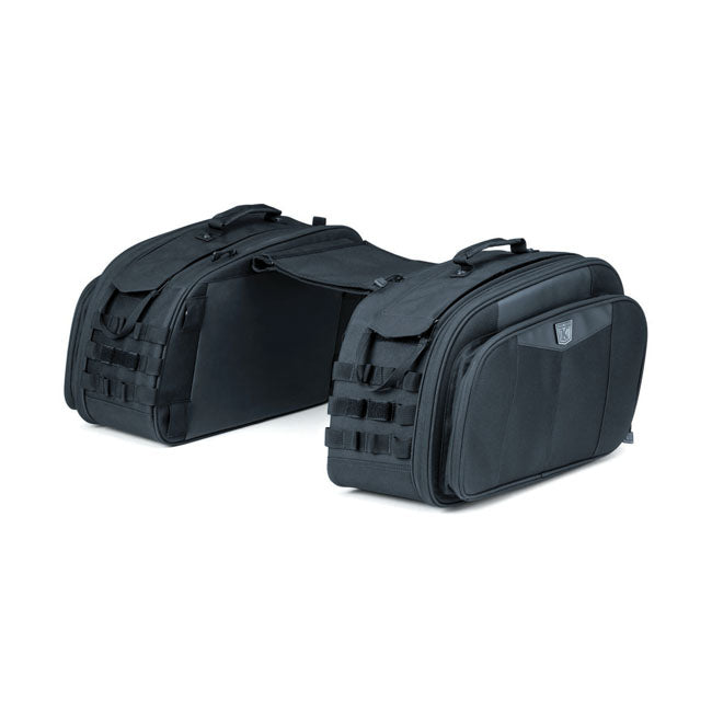 Kuryakyn Momentum Outrider Throw-over Saddlebags. Black – Universal