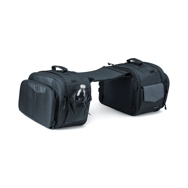 Kuryakyn Momentum Outrider Throw-over Saddlebags. Black – Universal