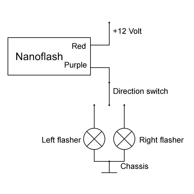 Elektronikbox Axel Joost Elektronik, Nanoflash Turn Signal Flasher – Universal