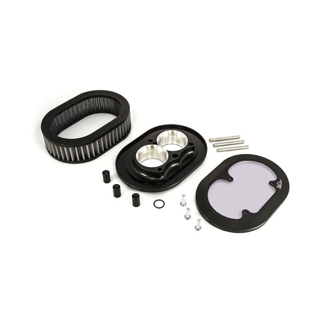 Street Rod Hi Flow Air Cleaner Kit. Black Part 568403