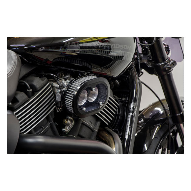 Street Rod Hi Flow Air Cleaner Kit. Black Part 568403