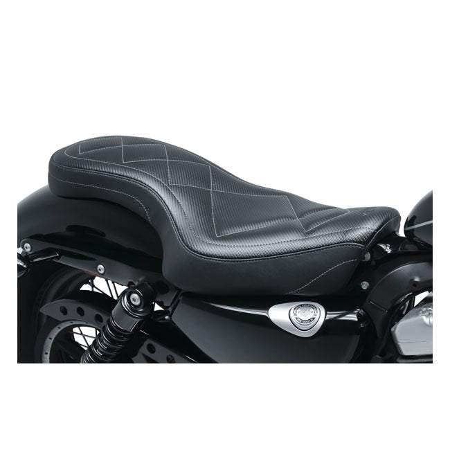 Mustang Super Tripper Seat. Black Carbon – 2004–2022 XL Sportster