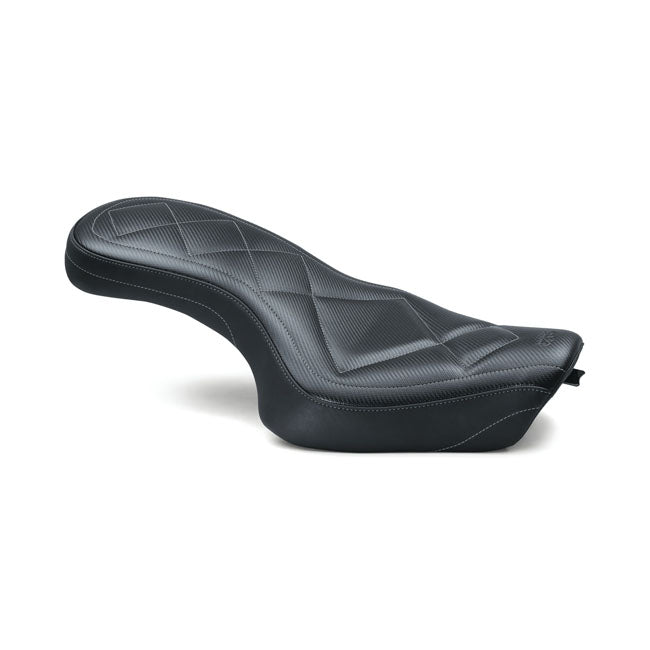 Mustang Super Tripper Seat. Black Carbon – 2004–2022 XL Sportster