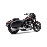 Cobra 909 Twins 4" Slip-on Mufflers. Chrome – 2018–2023 Softail FLSB Sport Glide