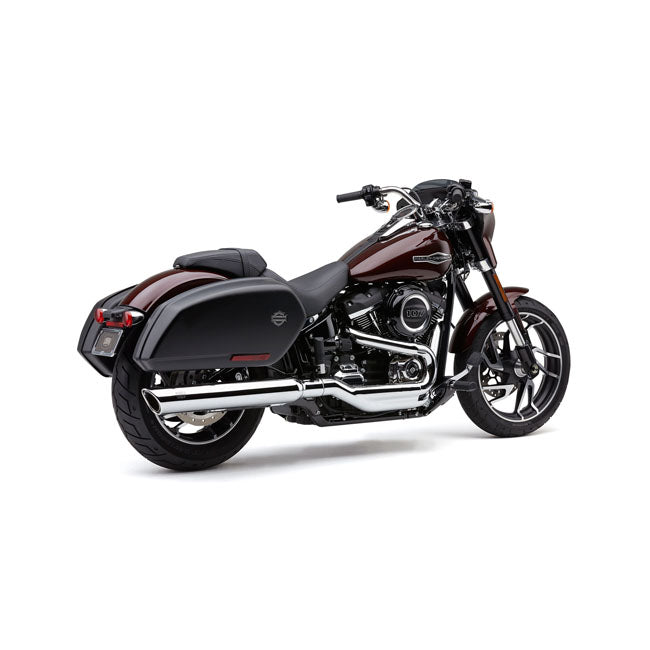 Cobra 909 Twins 4" Slip-on Mufflers. Chrome – 2018–2023 Softail FLSB Sport Glide