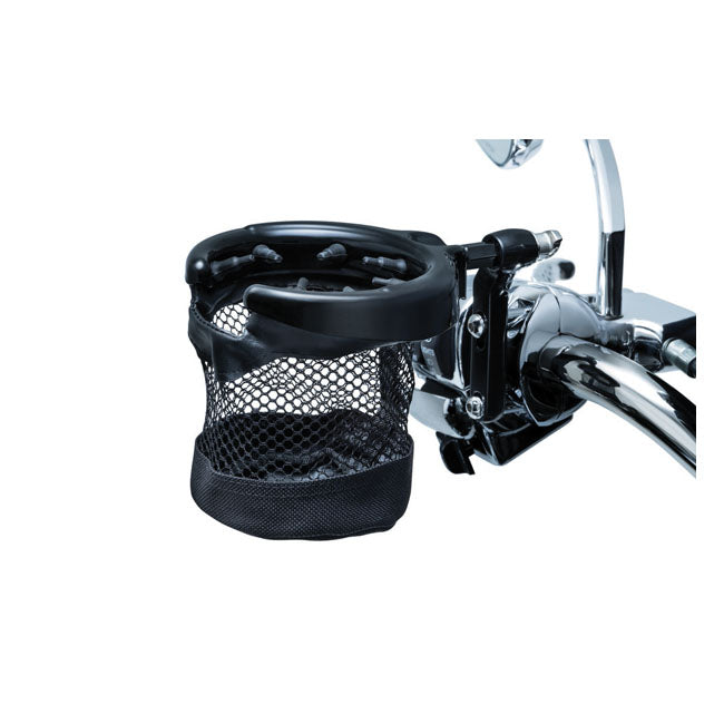 Kuryakyn Drink Holder with Mesh Basket – H-D: 1982–2025 H-D. Honda: All GL1500…