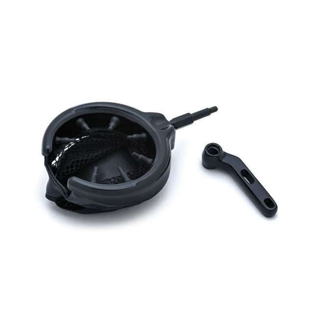 Kuryakyn Drink Holder with Mesh Basket – H-D: 1982–2025 H-D. Honda: All GL1500…