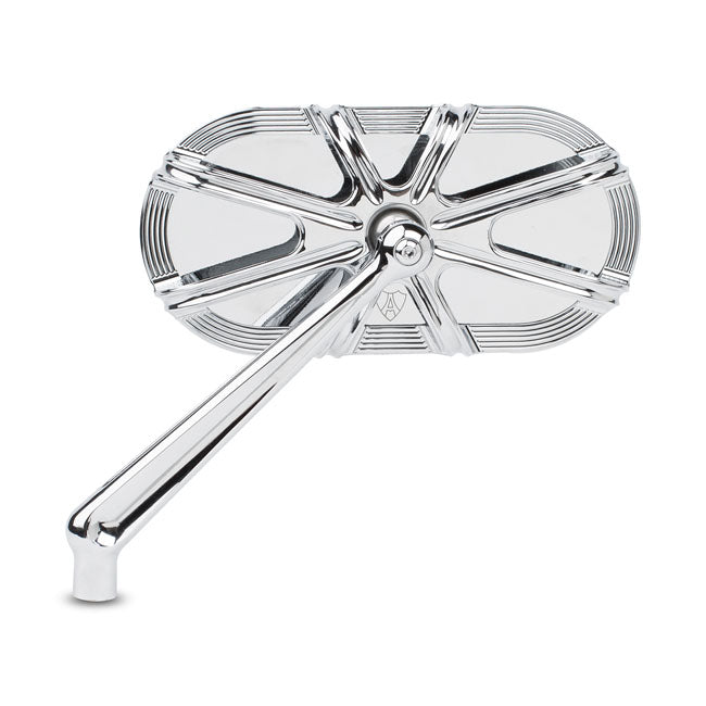Arlen Ness 10-Gauge Caged Mirror Left Hand Chrome – Incl Hardware for Harley; Indian; Metric…
