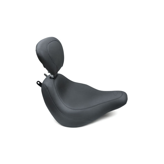Mustang Wide Tripper Solo Seat W/Rider Backrest – Softail: 2018–2025 Heritage FLHCS…