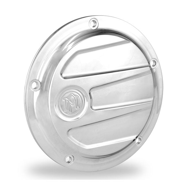 Pm Scallop Derby Cover Chrome for 16-20 Touring, Trike; 2015FlhTCul, Flhtk; 07-15Touring, Trikes With Narrow Profile Primary Cover