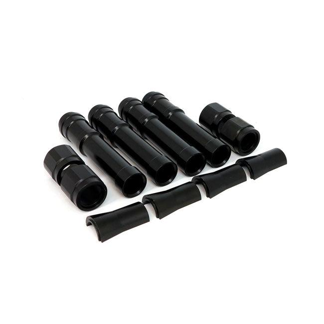 Dippert Twin Cam Aluminum Pushrod Cover Set. Black – 1999–2017 Twin Cam