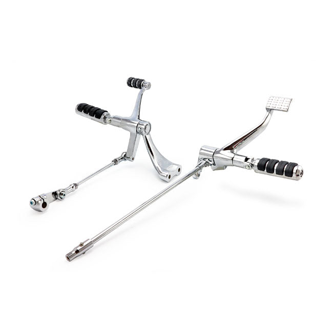 MCS Evo XL Forward Control Kit. ISO Pegs. Chrome – 2014–2022 XL Sportster