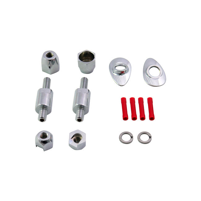 MCS Sissy Bar Turn Signal Relocation Kit for Softail. Chrome – 2003–2017 Softail