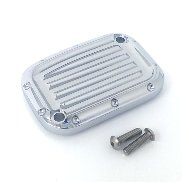 Covington's Handlebar Master Cylinder Cover, Chrome Dimpled for 14-20 Touring; 09-13 & 19-20 Trikes; 06-17V-Rod