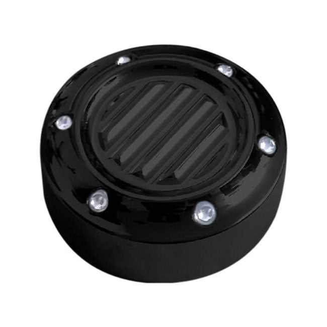 Covington's Dipstick Cover Dimpled Black for 17-20 Touring, 17-20 Trikes