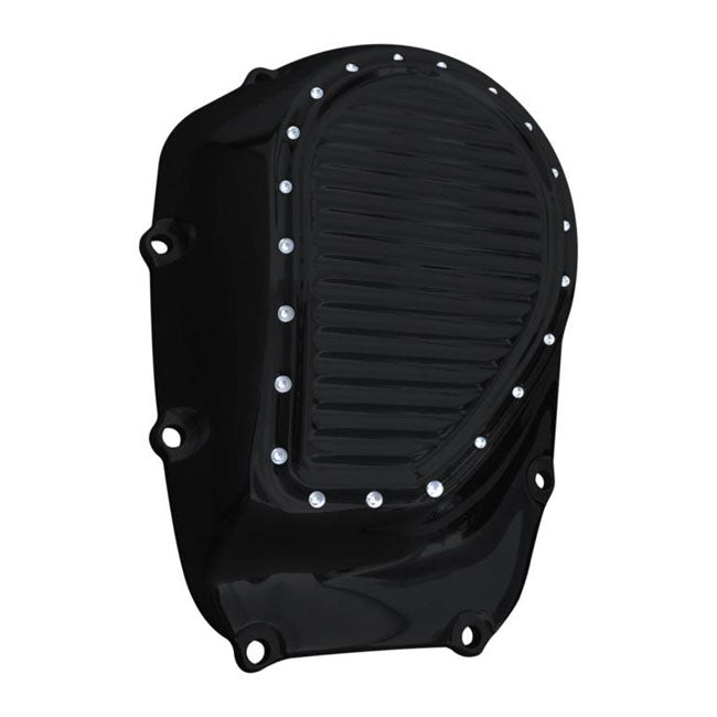 Covington's Cam Cover Dimpled Black for 18-20 Softail; 17-20 Touring, Trikes