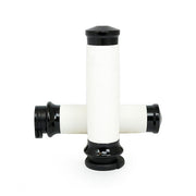 Avon Grips Avon Custom Contour Grips Black Anodized/White – 1996–2022 H-D with Dual Throttle Cables