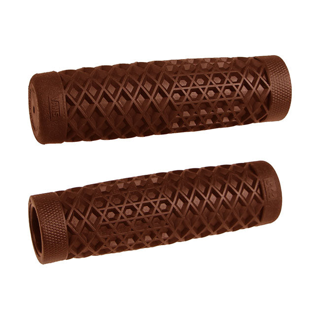 ODI Vans/Cult, Waffle Grips 1'''' (25mm), Brown – 1974–2025 H-D with 1" Diameter Grip Area