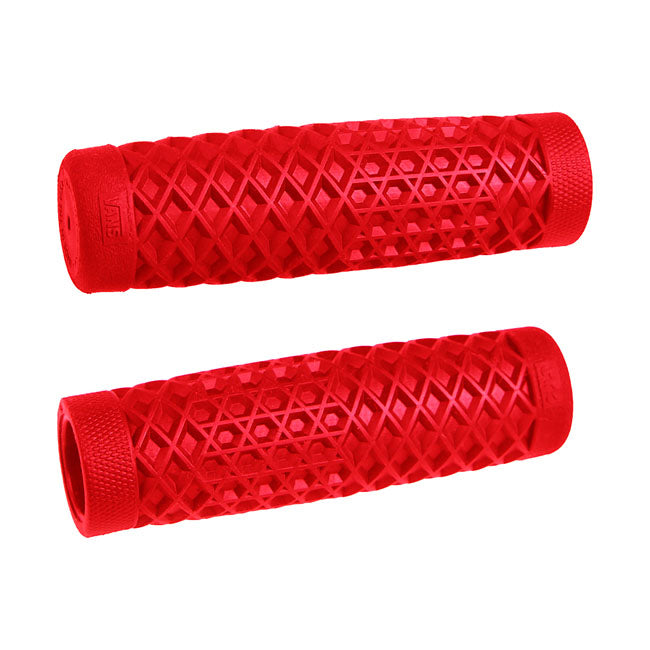 Odi Vans/Cult, Waffle Grips 1'''' (25 mm), Red – 1974–2025 H-D with 1" Diameter Grip Area
