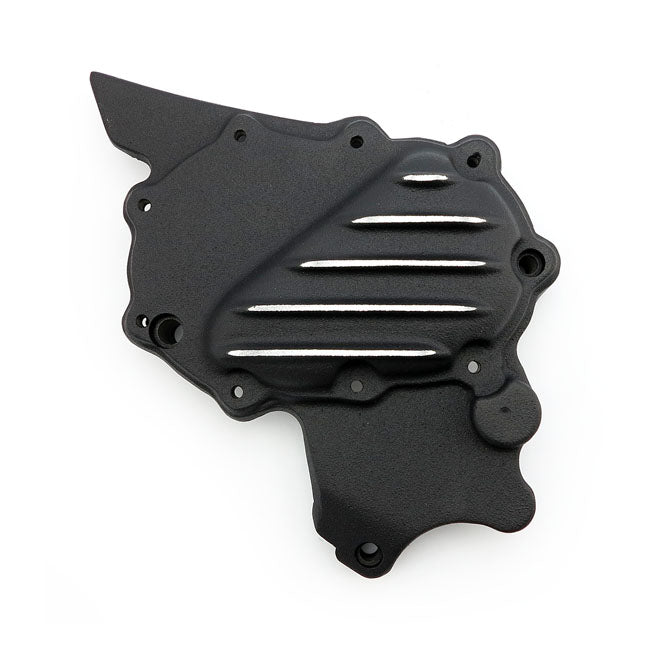 EMD Ribbed Sprocket Cover XL. Black Cut – 2004–2022 XL Sportster