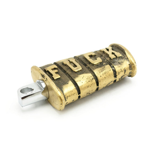 Wannabe Choppers Kicker Pedal ''Fuck''. Cast Brass – Most H-D Models with Swing-Out Kick…