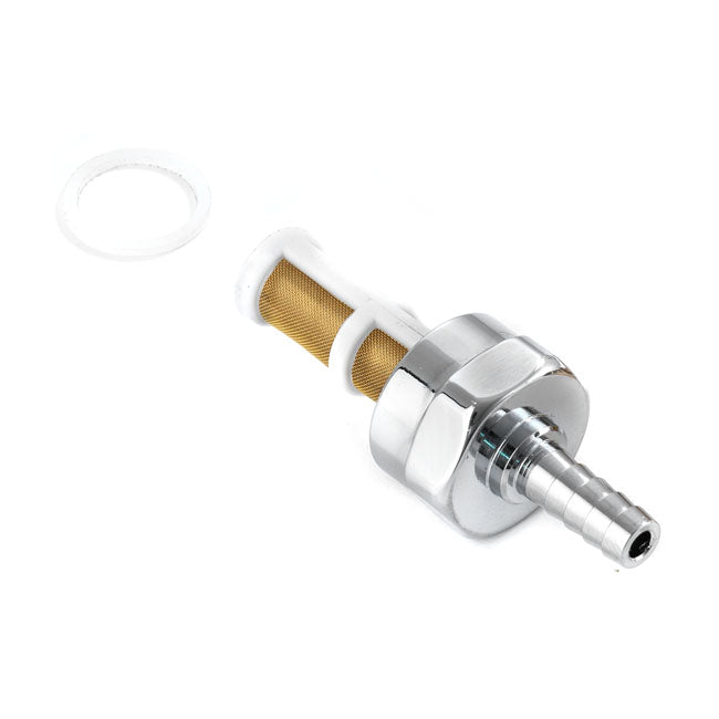 Kustom Tech K-Tech Brass M22x1 Custom Fuel Line Fitting Chrome