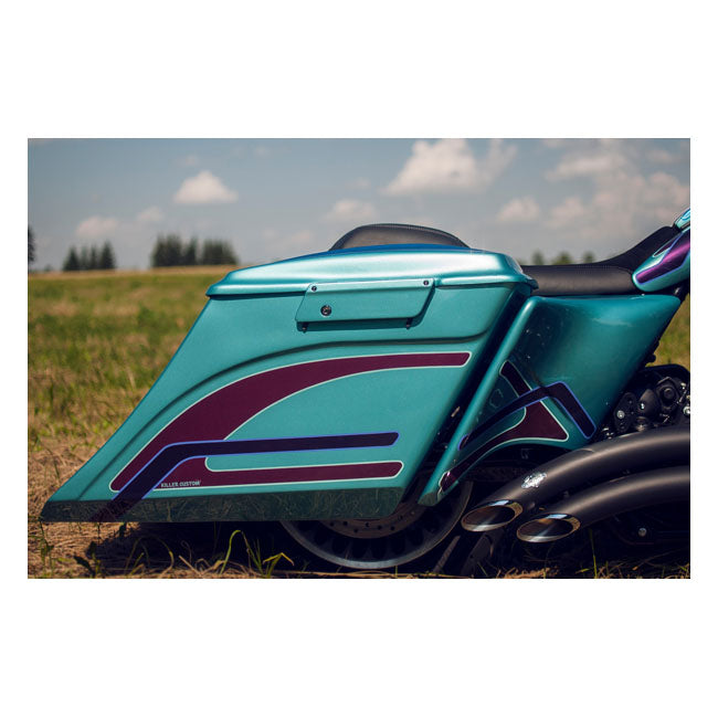 Killer Custom 7" Stretch Down Extended Saddlebags – 1996–2013 FLT/Touring