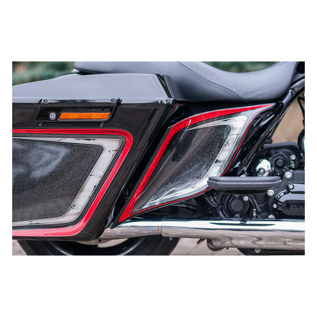 Killer Custom Stretched Extended Side Covers "Wave" – 2009–2013 FLT/Touring