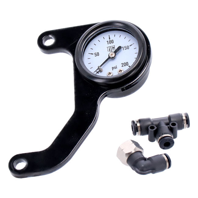 Killer Custom, M8 Air Ride Gauge Kit. White Face Gauge for 17-21 M8 Models With Any Air Ride Suspension System