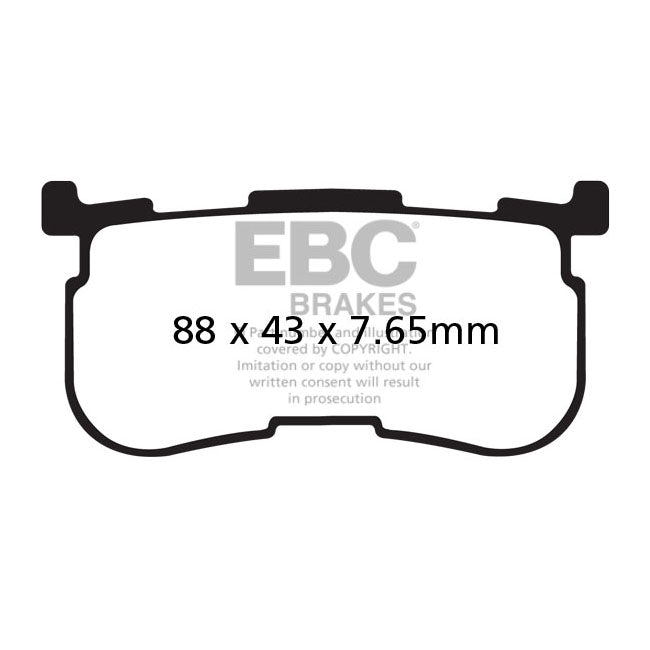 EBC Brake Pads. V-Pad Semi Sintered Copper – Rear: 2014–2018 Trikes