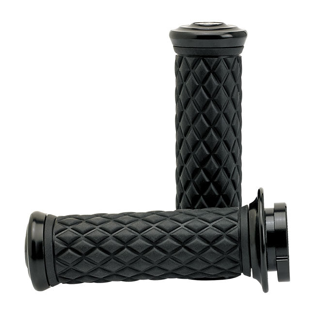 Biltwell Alumicore Grips. Black – 2008–2025 H-D with E-throttle